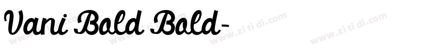 Vani Bold Bold字体转换